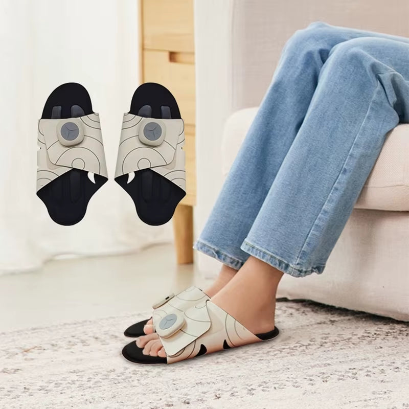 New Foot Acupoint Electrode Electric Massage Slippers Micro Current Foot Meridian Dredging EMS Foot Massage Device
