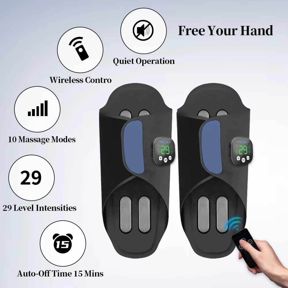 New Rechargeable 10 Adjustable Models Electric Vibrating Foot Muscle Relaxation Massager Shoes