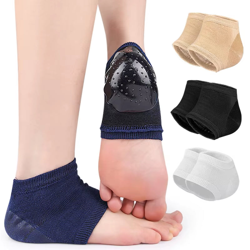 Socks Feet Pads for Heels Heel Gel Protective Shock-Absorbing Insoles Feet Care Skin Repair Cushion Anti-Cracked Foot Sock