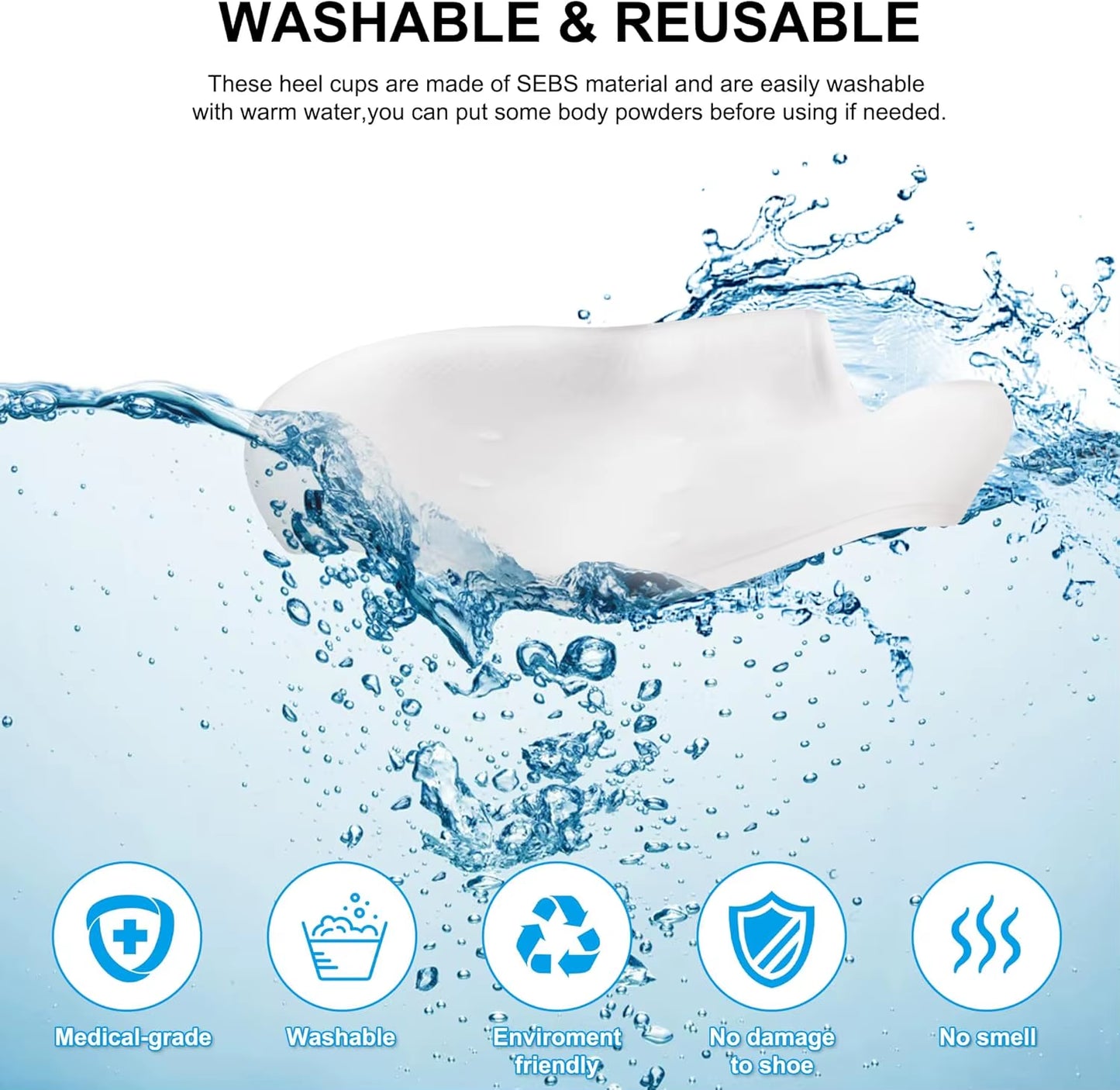 Gel Heel Protector for Heel Pain Relief Plantar Fasciitis Dry Cracked Bone Spur Heels Cushion Pads Moisturizing Foot Sleeves
