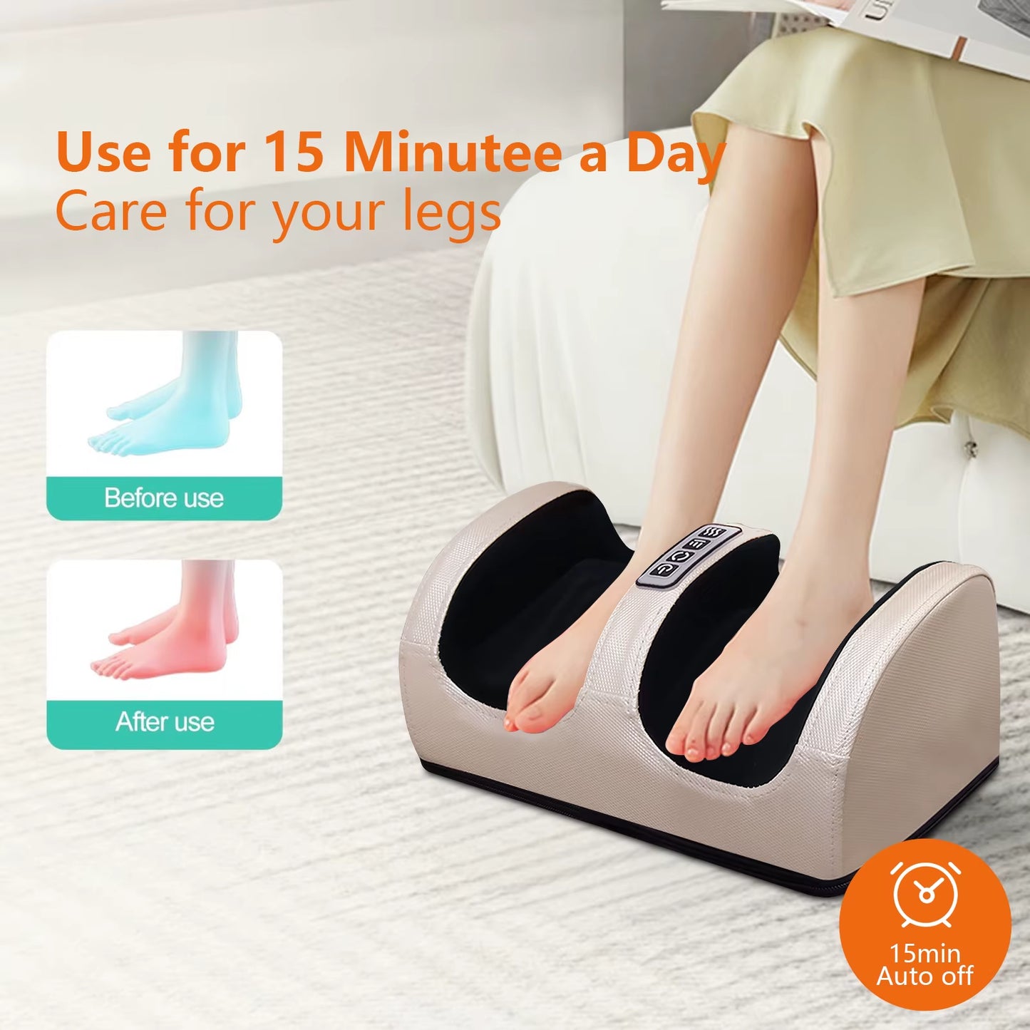Foot Massage Machine Foot Kneading Foot Leg Massager Electric Heating Home Leg Machine Christmas Gifts, Valentine'S Day Gifts, M