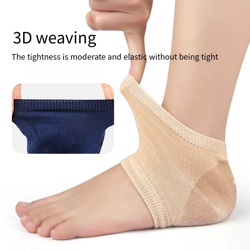 Socks Feet Pads for Heels Heel Gel Protective Shock-Absorbing Insoles Feet Care Skin Repair Cushion Anti-Cracked Foot Sock