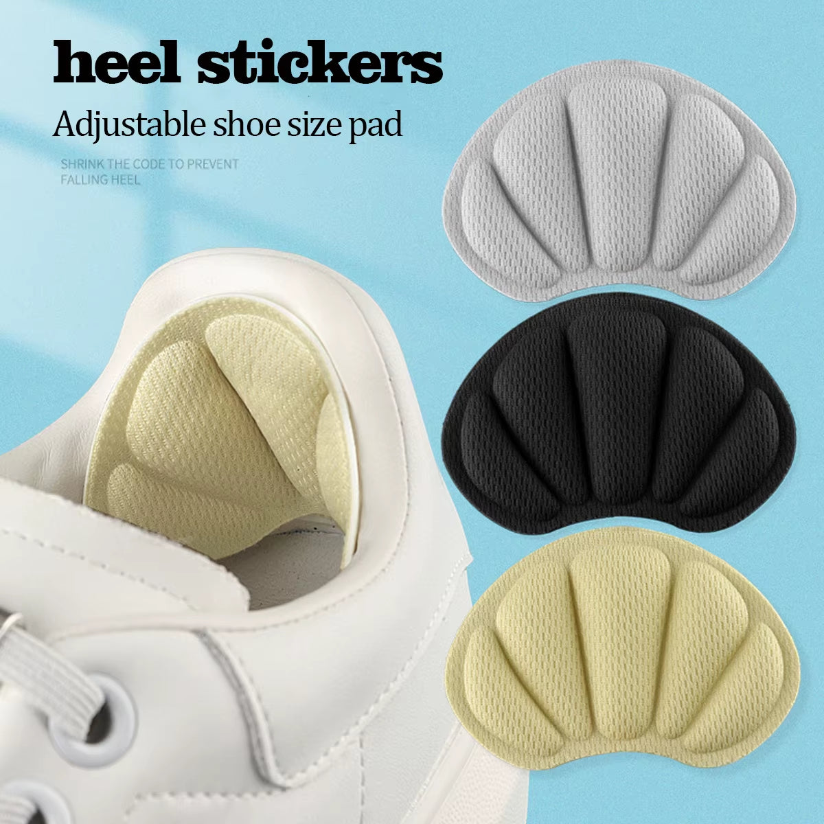 1Pairs Sport Running Shoes Adjust Size Heel Liner Grips Protector Sticker Pain Relief Patch Foot Care Pad Anti-Wear Foot Insoles