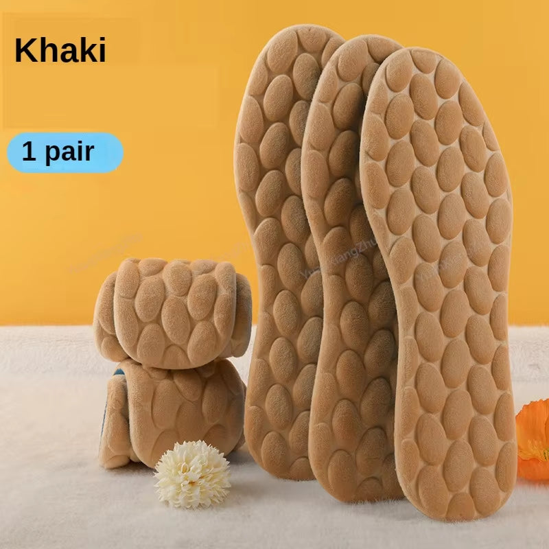 New Cotton Insoles for Feet Winter Warm Plush Snow Boots Shoe Sole Shoe Inserts Men Woman Sports Insole for Shoes Heating Pads