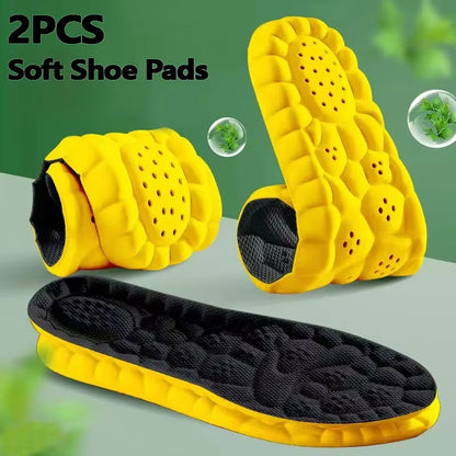 New 2025 Sport Insoles for Shoes 4D Shock Absorption Deodorant Breathable Cushion Running Insoles for Feet Man Women Insoles