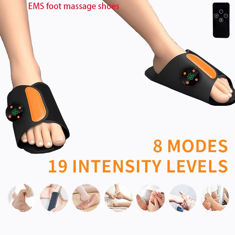 EMS Intelligent Foot Massage Shoe Improve Blood Circulation Muscle Stimulation Massage Shoes with Remote Controller