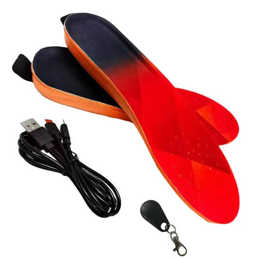 Men Women Electric Heated Insoles up to 8 Hours USB Rechargeable Feet Warmer Remote Control Heated Insoles Heating Shoe Inserts