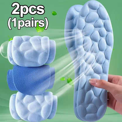 2/4Pcs Soft Massage Memory Foam Insoles for Sport Running Shoes Sole Breathable Cushion Pads Women Men Feet Orthopedic Insoles