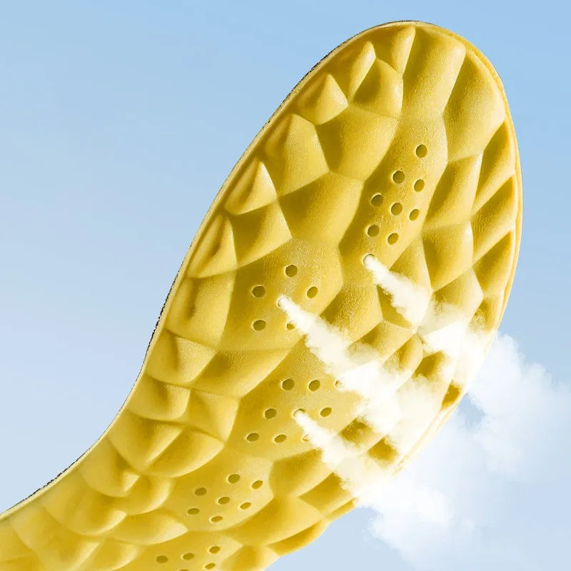 New 2025 Sport Insoles for Shoes 4D Shock Absorption Deodorant Breathable Cushion Running Insoles for Feet Man Women Insoles