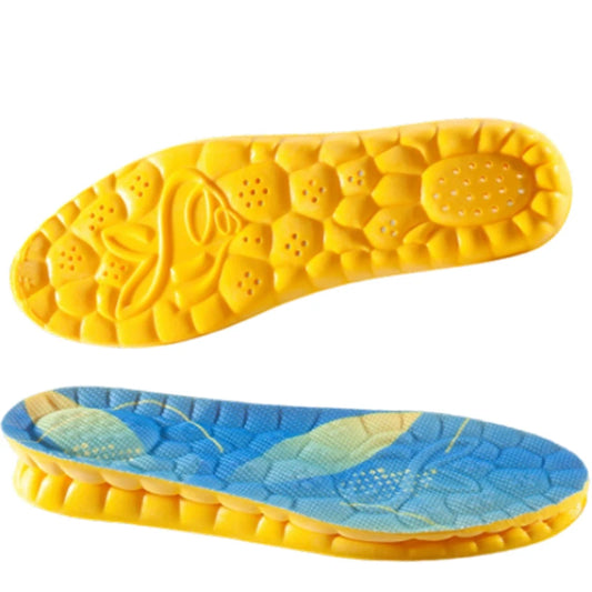 1Pair 4D Orthopedic Sport Insoles Soft Breathable High-Elasticity Shock Absorption Running Shoe Pad for Men Women Latex Massage