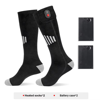 Winter Heating Socks with Battery Box Rechargeable Anti-Cold Men Thermal Heated Foot Warmer Outdoor Camping Ski Sports Wnter