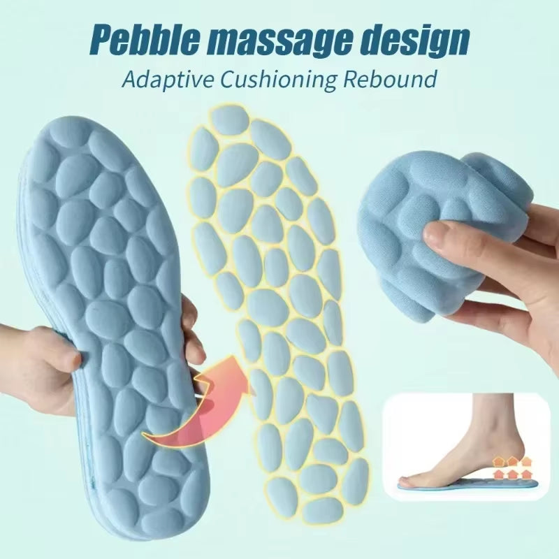 2/4Pcs Soft Massage Memory Foam Insoles for Sport Running Shoes Sole Breathable Cushion Pads Women Men Feet Orthopedic Insoles