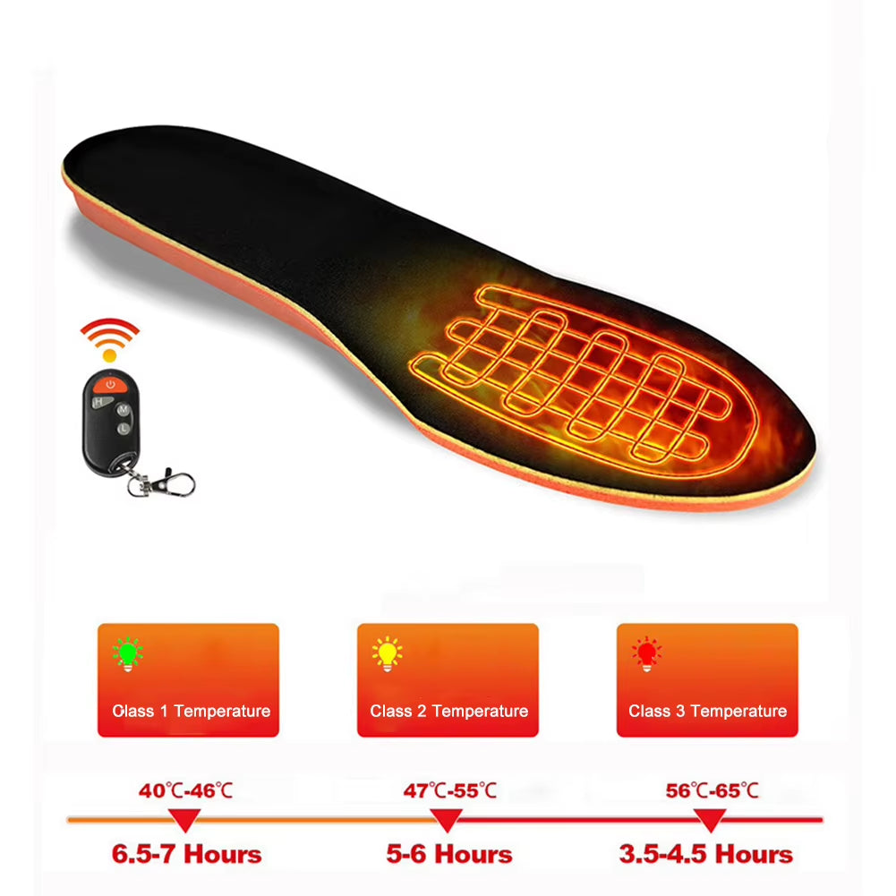 2000Mah Electric Heated Shoes Insoles Wireless Heating Shoes Pads Temperature Feet Warm Sock Pad Mat for Outdoor Hiking