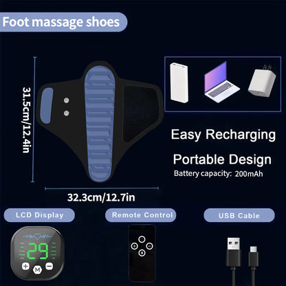 New Rechargeable 10 Adjustable Models Electric Vibrating Foot Muscle Relaxation Massager Shoes