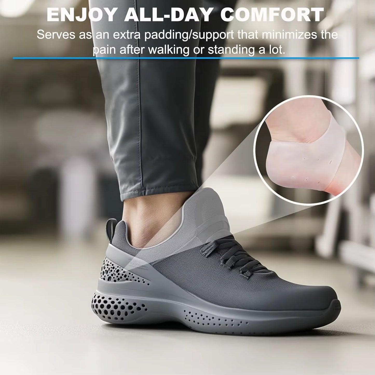 Gel Heel Protector for Heel Pain Relief Plantar Fasciitis Dry Cracked Bone Spur Heels Cushion Pads Moisturizing Foot Sleeves
