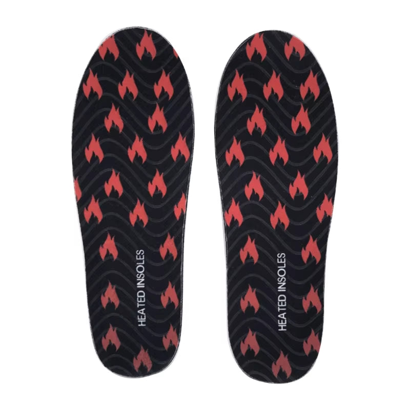 USB Rechargeable Heated Shoe Insoles Adjustable Temperature Thermal Insoles Wireless Foot Warmer for Women and Men