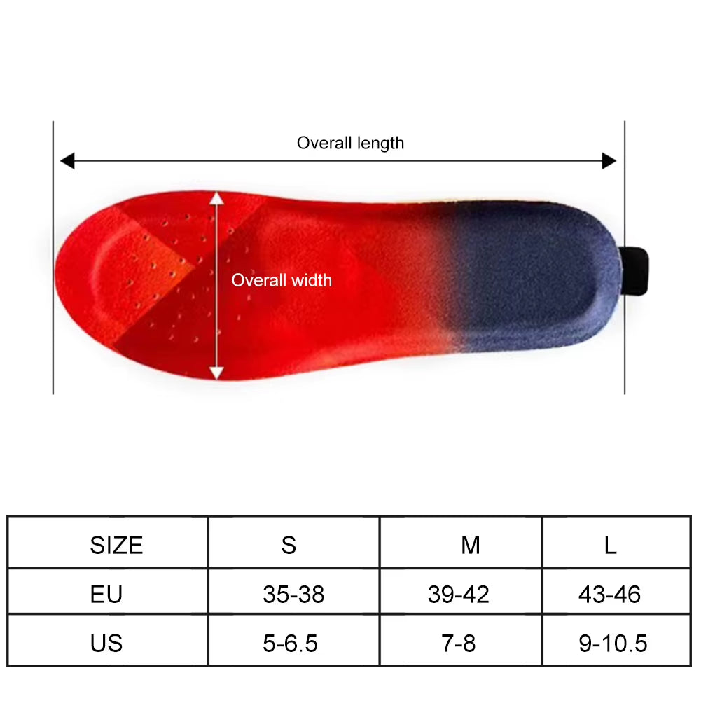 Men Women Electric Heated Insoles up to 8 Hours USB Rechargeable Feet Warmer Remote Control Heated Insoles Heating Shoe Inserts