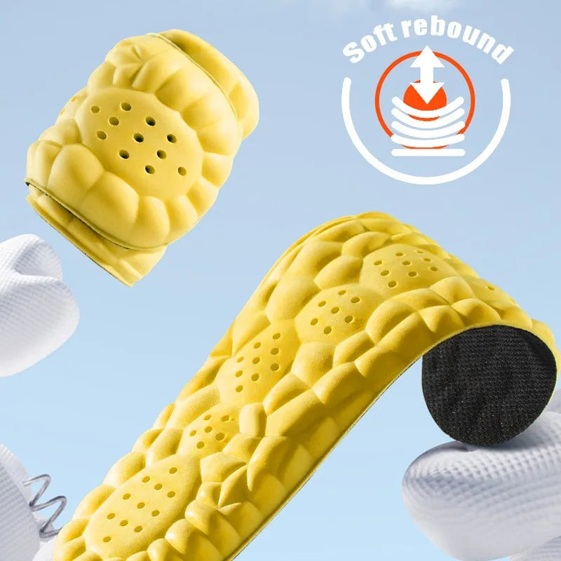 Sport Insoles for Shoes 4D Shock Absorption Deodorant Breathable Cushion Running Insoles for Feet Man Women