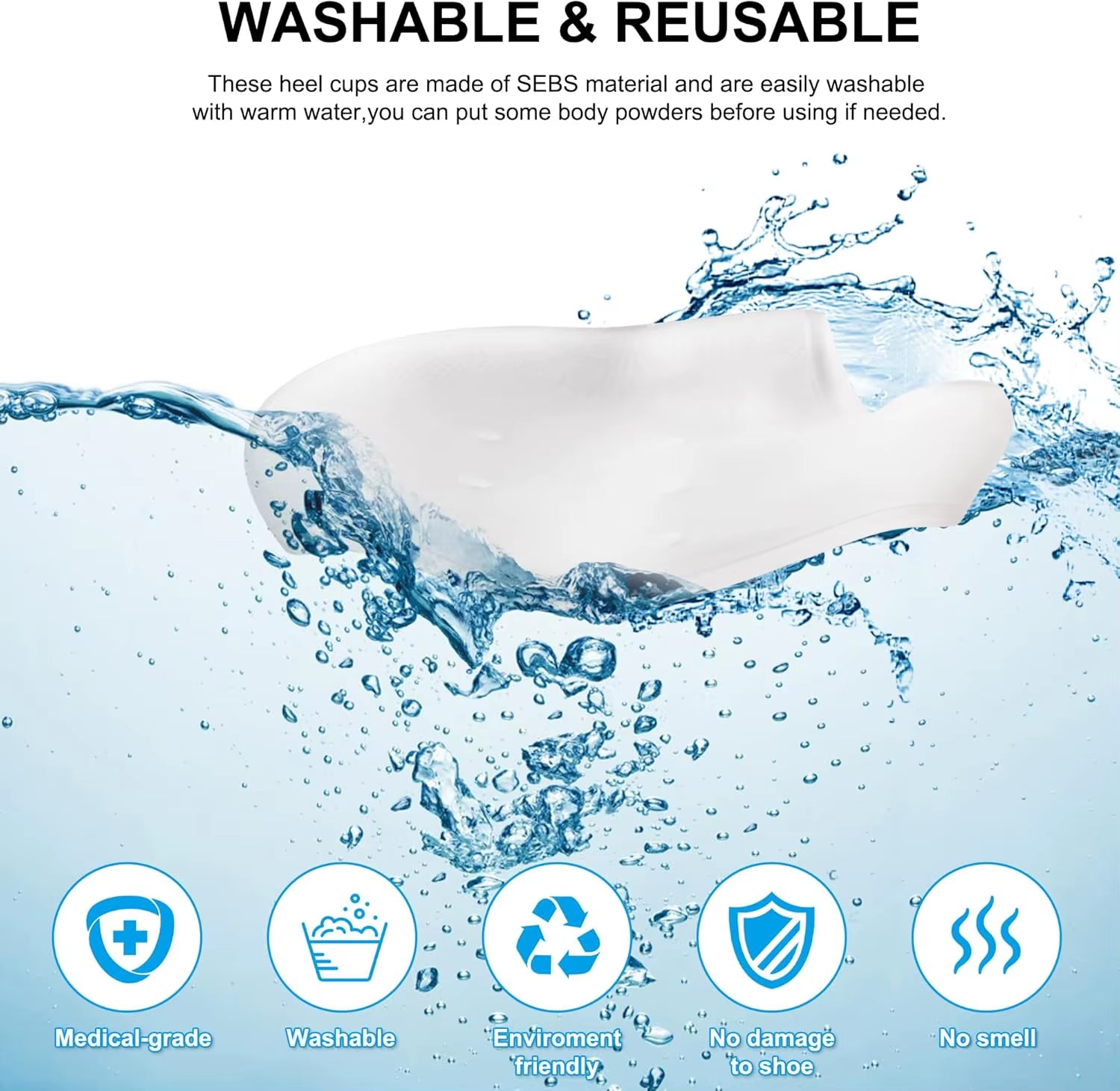Gel Heel Protector for Heel Pain Relief Plantar Fasciitis Dry Cracked Bone Spur Heels Cushion Pads Moisturizing Foot Sleeves