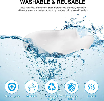 Gel Heel Protector for Heel Pain Relief Plantar Fasciitis Dry Cracked Bone Spur Heels Cushion Pads Moisturizing Foot Sleeves