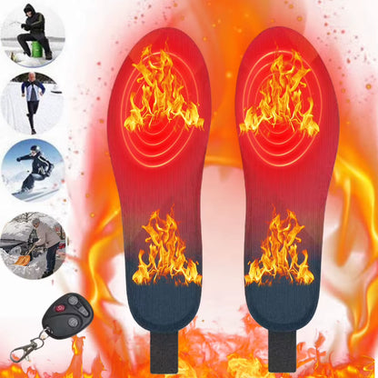 Men Women Electric Heated Insoles up to 8 Hours USB Rechargeable Feet Warmer Remote Control Heated Insoles Heating Shoe Inserts