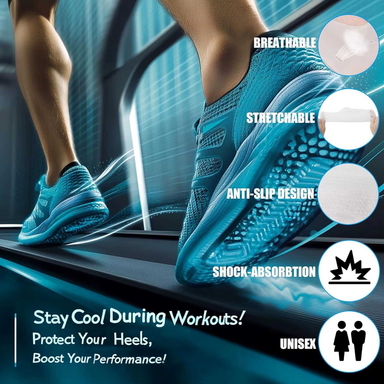 Gel Heel Protector for Heel Pain Relief Plantar Fasciitis Dry Cracked Bone Spur Heels Cushion Pads Moisturizing Foot Sleeves