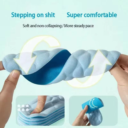 2/4Pcs Soft Massage Memory Foam Insoles for Sport Running Shoes Sole Breathable Cushion Pads Women Men Feet Orthopedic Insoles