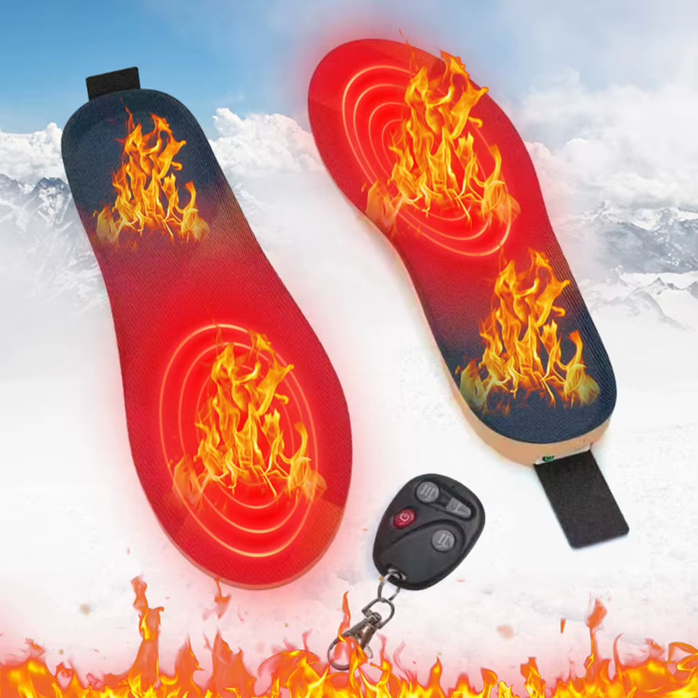 Men Women Electric Heated Insoles up to 8 Hours USB Rechargeable Feet Warmer Remote Control Heated Insoles Heating Shoe Inserts