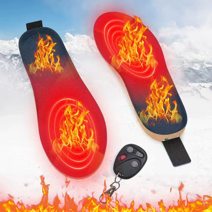 Men Women Electric Heated Insoles up to 8 Hours USB Rechargeable Feet Warmer Remote Control Heated Insoles Heating Shoe Inserts