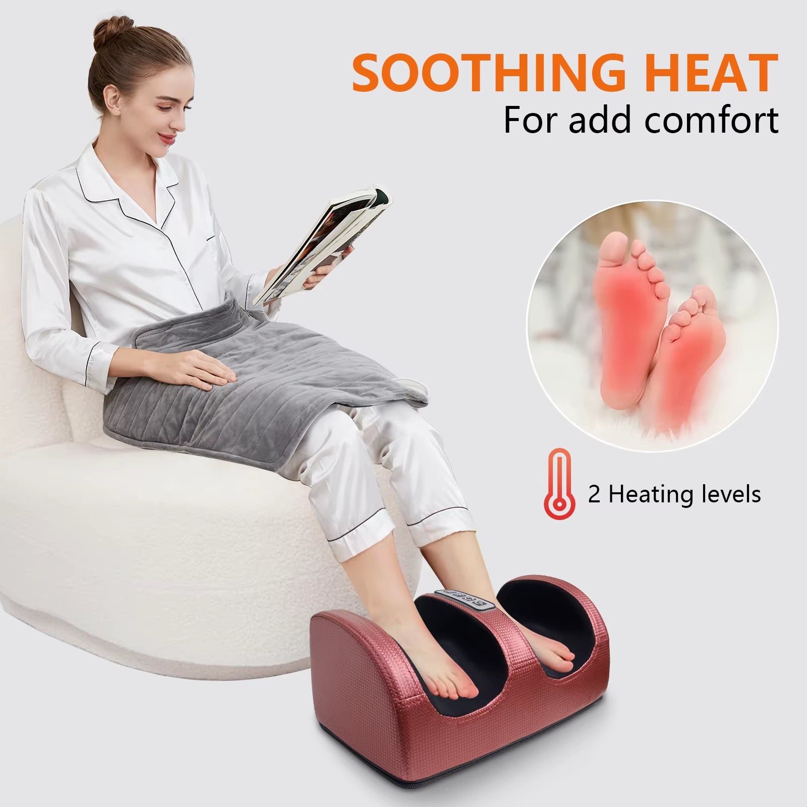 Foot Massage Machine Foot Kneading Foot Leg Massager Electric Heating Home Leg Machine Christmas Gifts, Valentine'S Day Gifts, M
