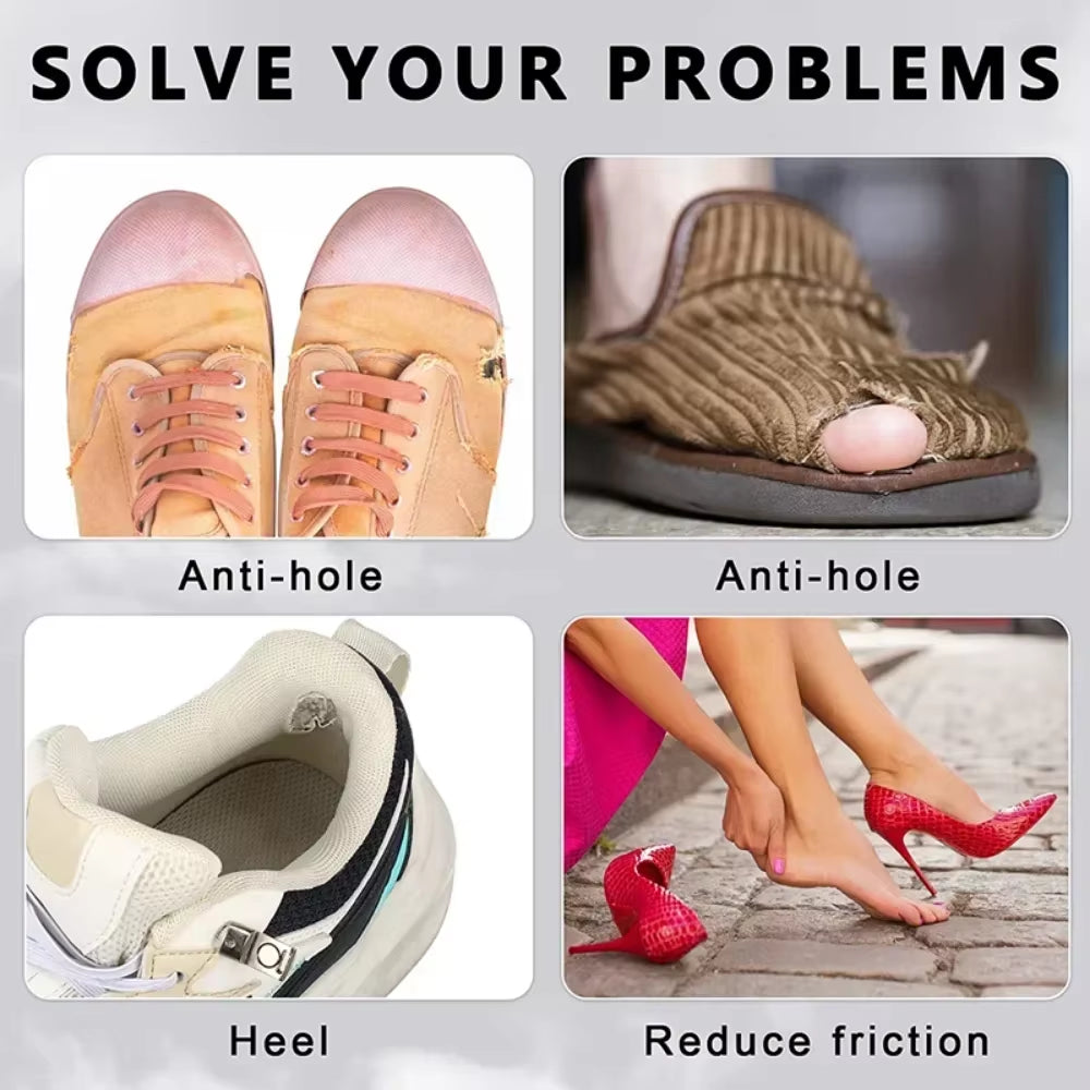 6Pcs Sports Shoes Repair Stickers Suede Heel Protector Anti-Wear Repair Holes Self-Adhesive Patches Insoles Pad Foot Care Insert