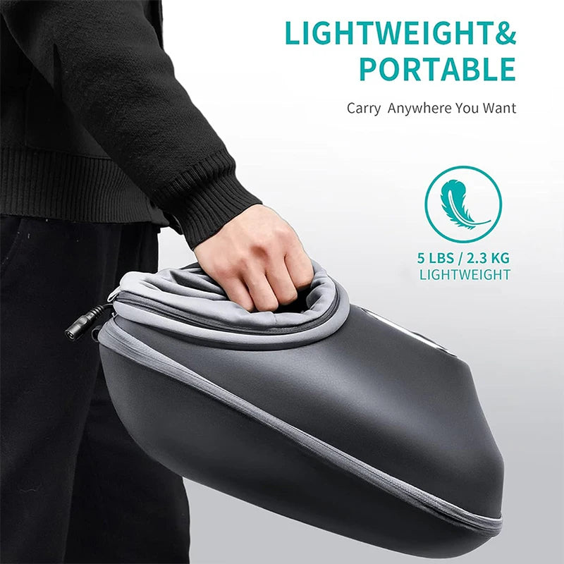 Foot Massager Heating Therapy Air Compression Shiatsu Knead Roller Muscle Relaxation Electric Foot Massage Machine