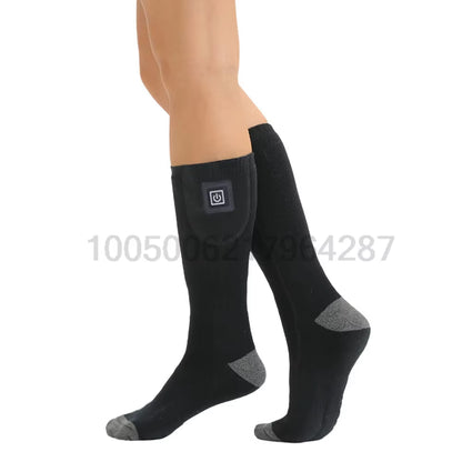 Winter Heating Socks with Battery Box Rechargeable Anti-Cold Men Thermal Heated Foot Warmer Outdoor Camping Ski Sports Wnter