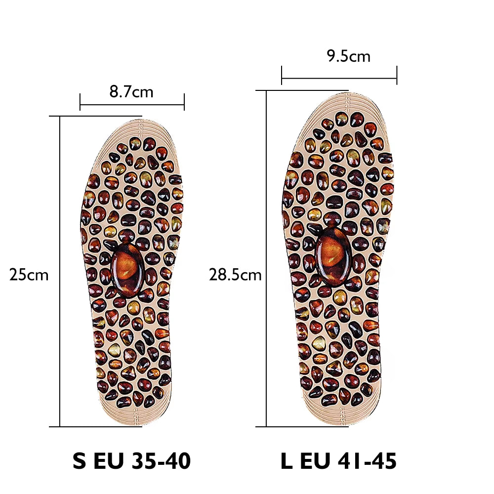 Feet Massage Insoles Soft Rubber Cobblestone Foot Reflexology Therapy Acupressure Pad Improve Blood Circulation Unisex Foot Sole