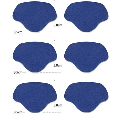 6Pcs Sports Shoes Repair Stickers Suede Heel Protector Anti-Wear Repair Holes Self-Adhesive Patches Insoles Pad Foot Care Insert