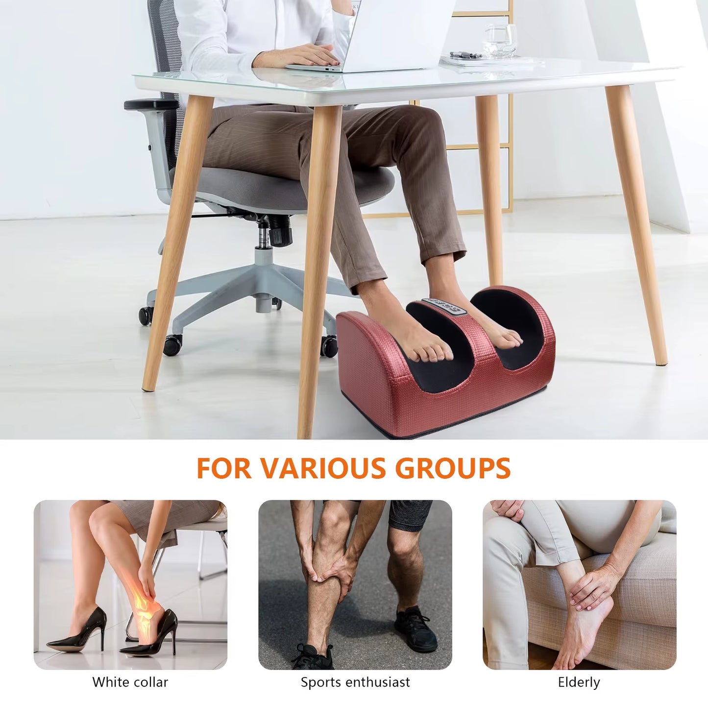 Foot Massage Machine Foot Kneading Foot Leg Massager Electric Heating Home Leg Machine Christmas Gifts, Valentine'S Day Gifts, M