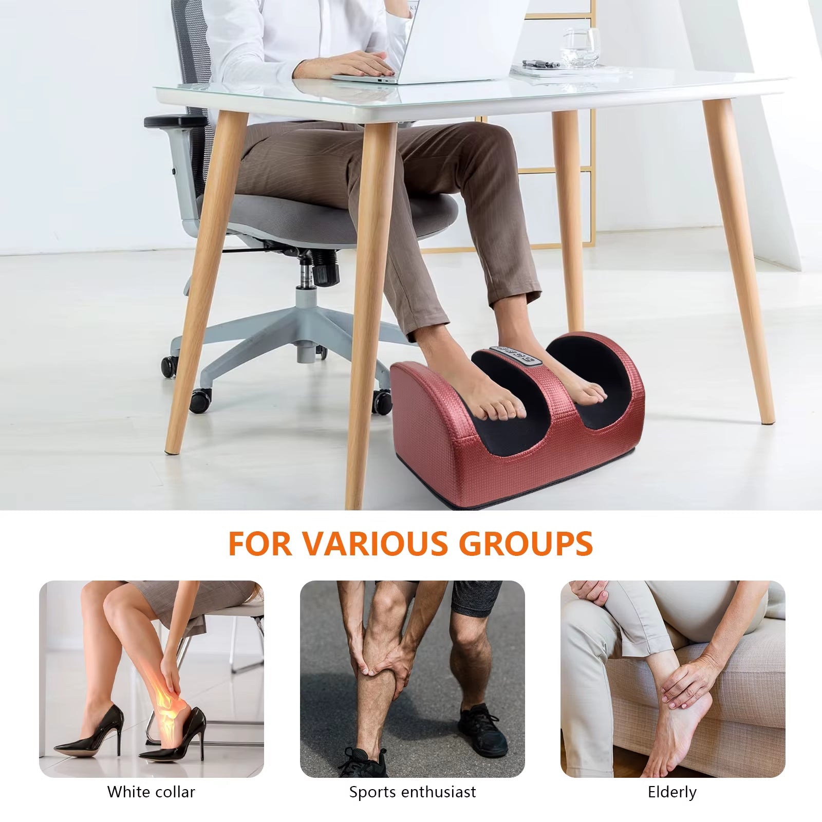 Foot Massage Machine Foot Kneading Foot Leg Massager Electric Heating Home Leg Machine Christmas Gifts, Valentine'S Day Gifts, M