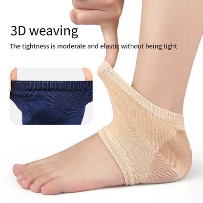 Socks Feet Pads for Heels Heel Gel Protective Shock-Absorbing Insoles Feet Care Skin Repair Cushion Anti-Cracked Foot Sock