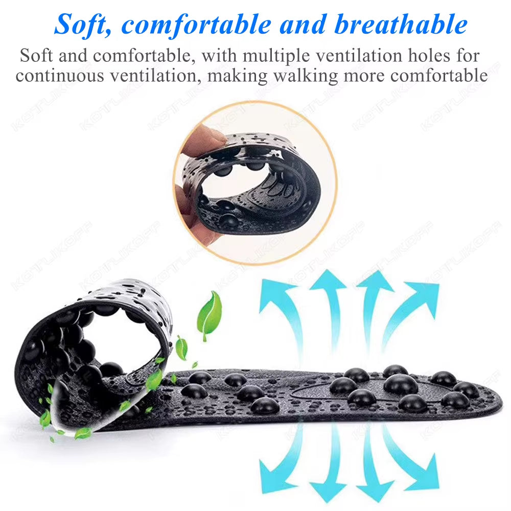 Magnetic Therapy Massage Insoles for Shoes Foot Acupressure Enhanced Magnetic Insole Point Therapy Feet Body Detox Insert Pads