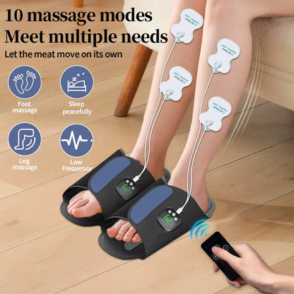 New Rechargeable 10 Adjustable Models Electric Vibrating Foot Muscle Relaxation Massager Shoes
