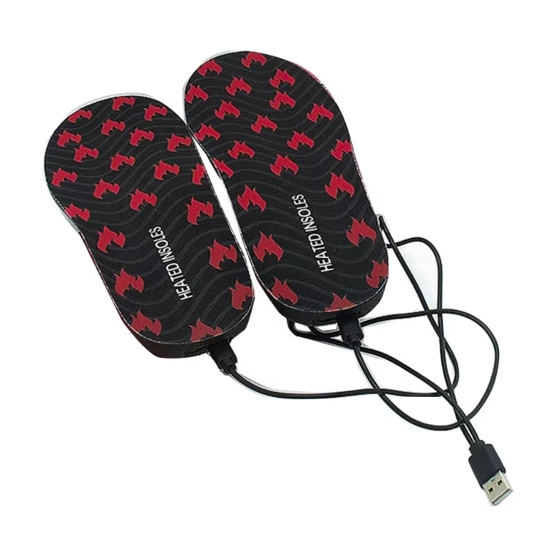 USB Rechargeable Heated Shoe Insoles Adjustable Temperature Thermal Insoles Wireless Foot Warmer for Women and Men