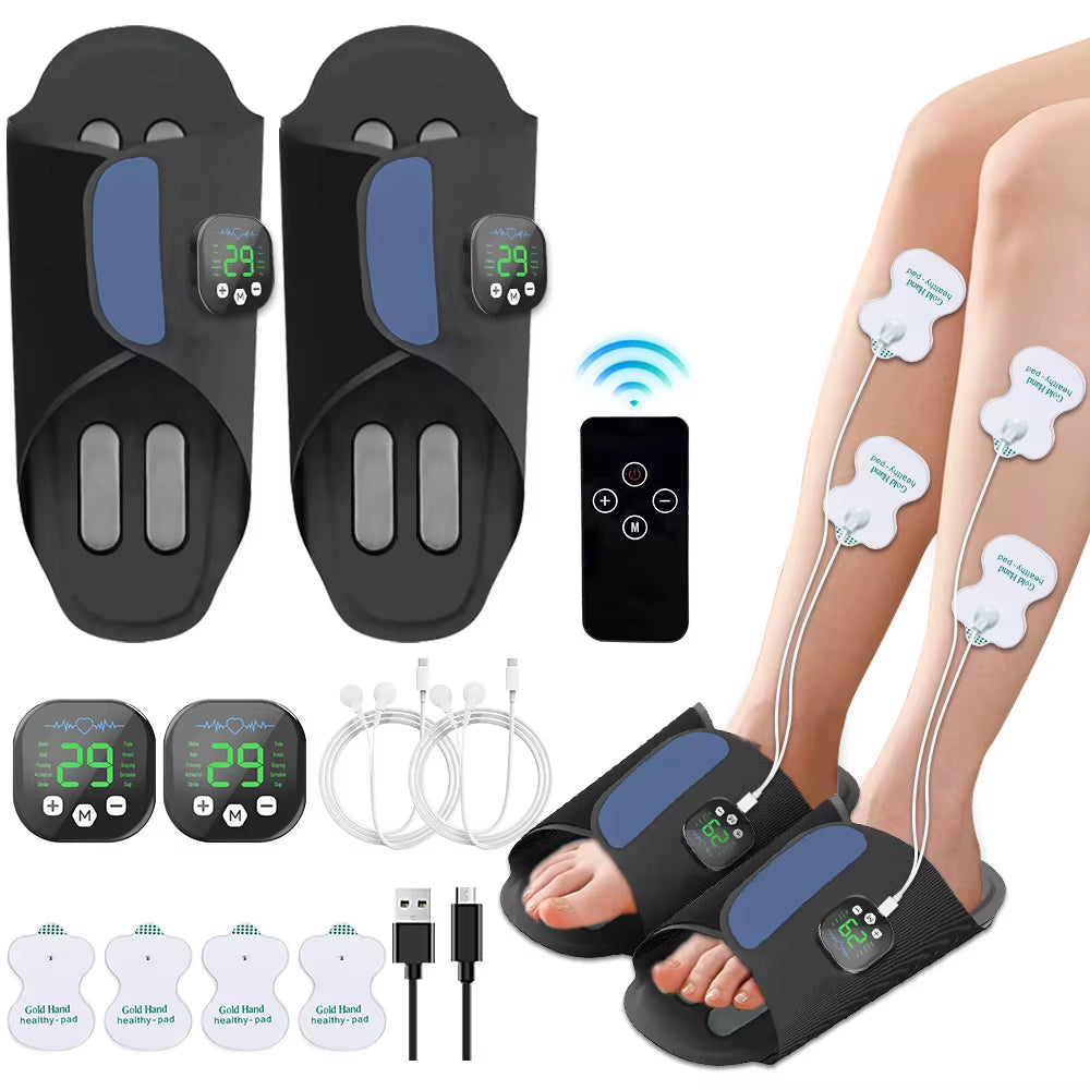 New Rechargeable 10 Adjustable Models Electric Vibrating Foot Muscle Relaxation Massager Shoes