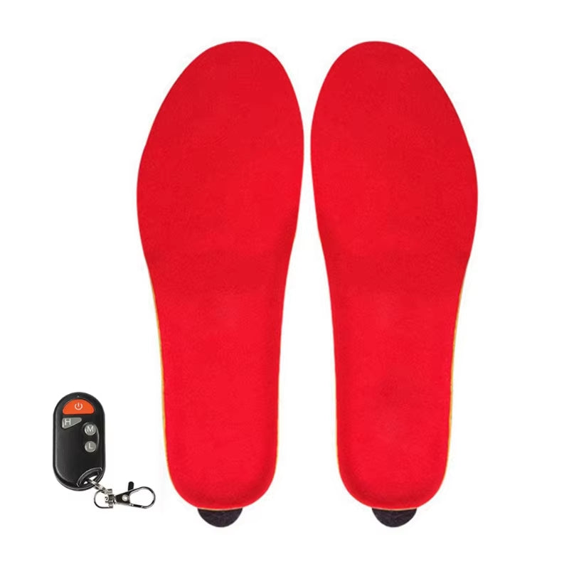 USB Rechargeable Heated Shoe Insoles with 3 Heat Settings Thermal Insoles Wireless Foot Warmer for Women and Men