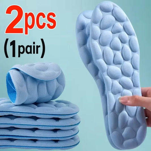 2/4Pcs Soft Massage Memory Foam Insoles for Women Men Sport Running Shoes Sole Breathable Cushion Pads Feet Orthopedic Insoles