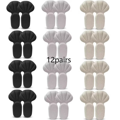 New Sponge Heel Cushion Back of Inserts Heel Protectors Shoe Pads for Shoe Too Big Soft Mesh Heel Grips Shoes Insoles 2 in 1