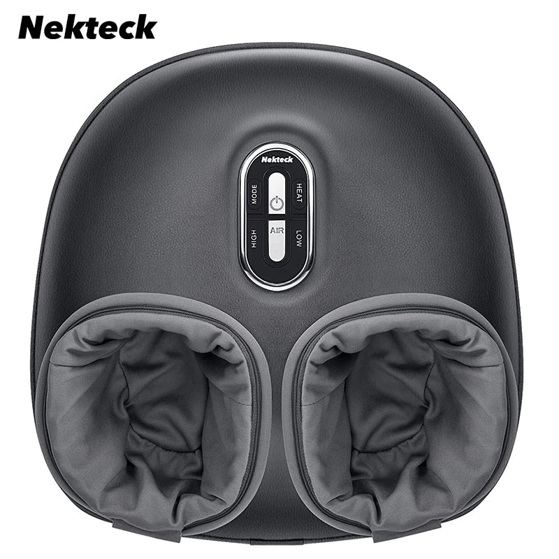Foot Massager Heating Therapy Air Compression Shiatsu Knead Roller Muscle Relaxation Electric Foot Massage Machine